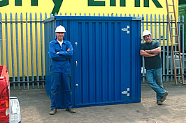 Storage container ready for use